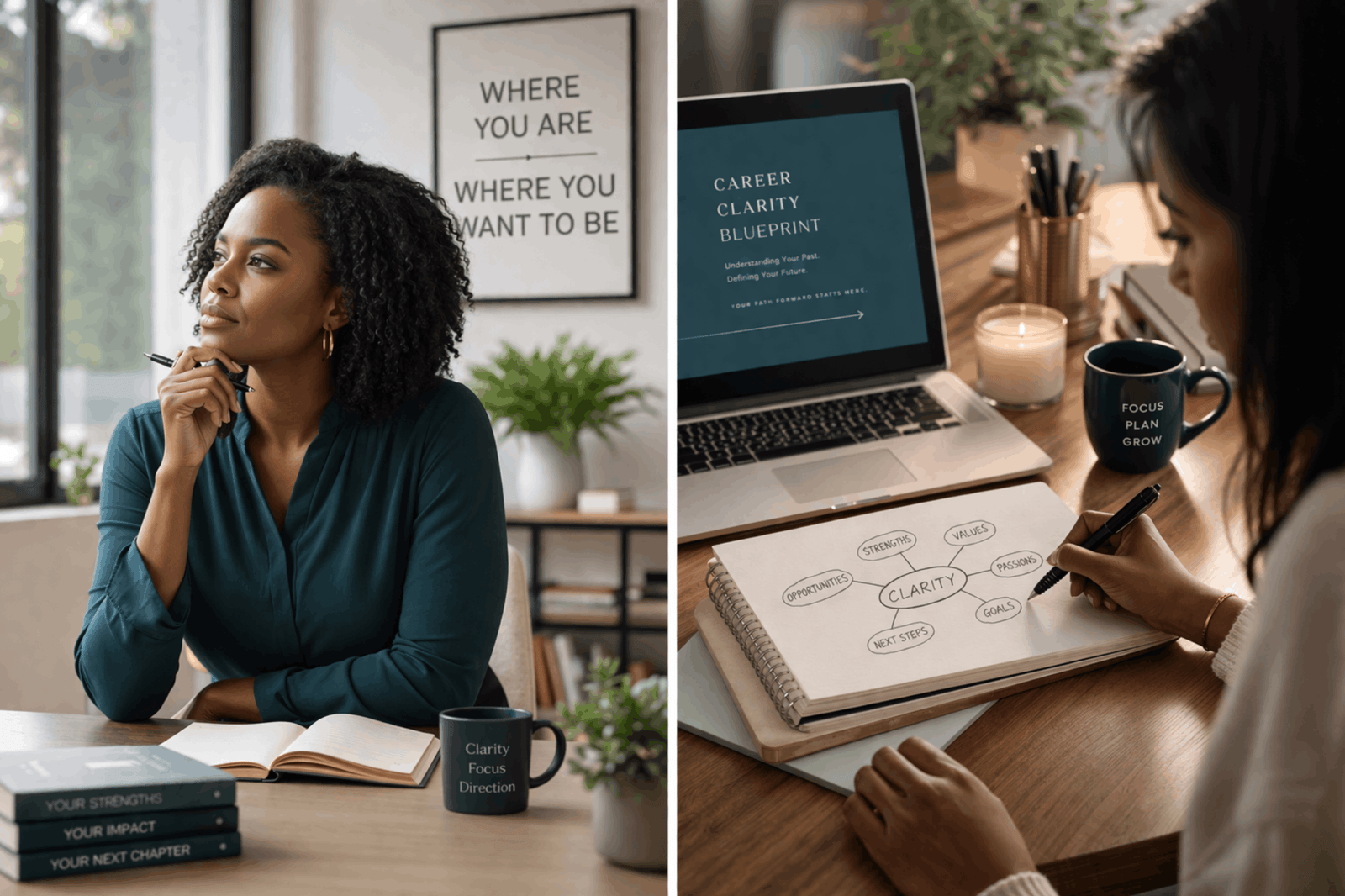 Professional reflecting on career clarity and next steps.